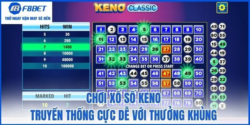 Chơi xổ số keno truyền thống cực dễ với thưởng khủng