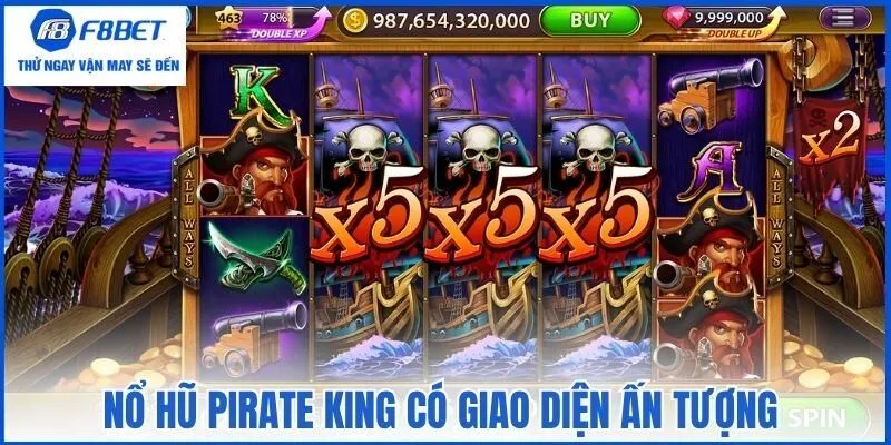 Nổ hũ Pirate King có giao diện ấn tượng